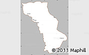 Gray Simple Map of Cuango, cropped outside