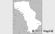 Gray Simple Map of Cuango
