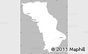 Gray Simple Map of Cuango, single color outside