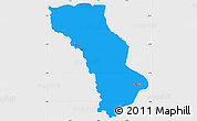 Political Simple Map of Cuango, single color outside