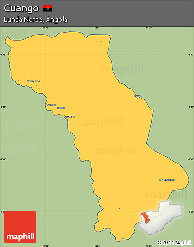 Savanna Style Simple Map of Cuango, cropped outside
