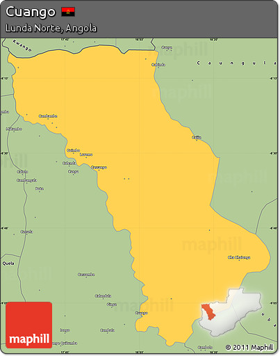 Savanna Style Simple Map of Cuango