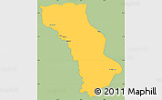 Savanna Style Simple Map of Cuango, single color outside