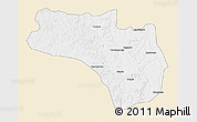 Classic Style 3D Map of Lubalo, single color outside