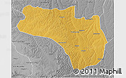Physical 3D Map of Lubalo, desaturated
