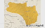 Physical 3D Map of Lubalo, shaded relief outside