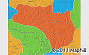 Political 3D Map of Lubalo