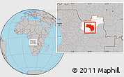 Gray Location Map of Lubalo, highlighted parent region