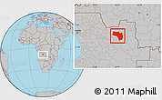 Gray Location Map of Lubalo