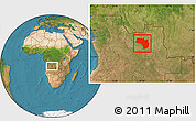 Satellite Location Map of Lubalo
