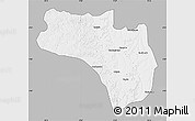 Gray Map of Lubalo, single color outside