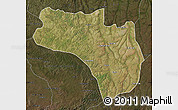 Satellite Map of Lubalo, darken