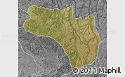 Satellite Map of Lubalo, desaturated