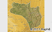 Satellite Map of Lubalo, physical outside