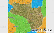 Satellite Map of Lubalo, political outside