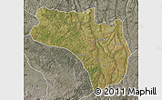 Satellite Map of Lubalo, semi-desaturated