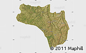 Satellite Map of Lubalo, single color outside