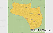Savanna Style Map of Lubalo, single color outside
