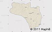 Shaded Relief Map of Lubalo, cropped outside