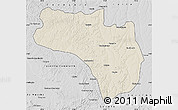 Shaded Relief Map of Lubalo, desaturated