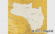 Shaded Relief Map of Lubalo, physical outside