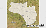 Shaded Relief Map of Lubalo, satellite outside
