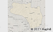 Shaded Relief Map of Lubalo, semi-desaturated