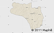 Shaded Relief Map of Lubalo, single color outside