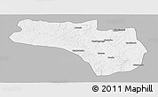 Gray Panoramic Map of Lubalo, single color outside