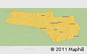 Savanna Style Panoramic Map of Lubalo, single color outside