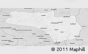 Silver Style Panoramic Map of Lubalo