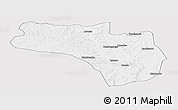 Silver Style Panoramic Map of Lubalo, single color outside