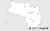 Silver Style Simple Map of Lubalo, cropped outside