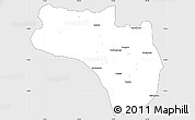 Silver Style Simple Map of Lubalo, single color outside