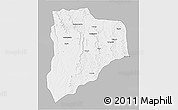Gray 3D Map of Lucapa, single color outside