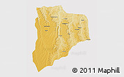 Physical 3D Map of Lucapa, cropped outside