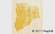 Physical 3D Map of Lucapa, lighten