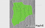 Political 3D Map of Lucapa, desaturated