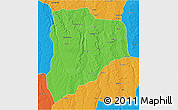 Political 3D Map of Lucapa