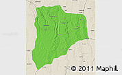 Political 3D Map of Lucapa, shaded relief outside