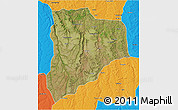 Satellite 3D Map of Lucapa, political outside
