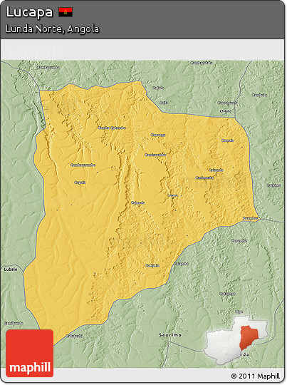Savanna Style 3D Map of Lucapa
