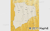Shaded Relief 3D Map of Lucapa, physical outside
