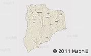 Shaded Relief 3D Map of Lucapa, single color outside
