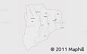 Silver Style 3D Map of Lucapa, single color outside