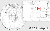 Blank Location Map of Lucapa, within the entire country
