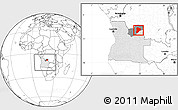 Blank Location Map of Lucapa, highlighted country, highlighted parent region, within the entire country