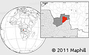 Blank Location Map of Lucapa, highlighted country, highlighted parent region