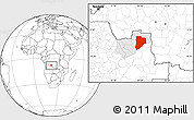 Blank Location Map of Lucapa, highlighted parent region