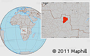 Gray Location Map of Lucapa